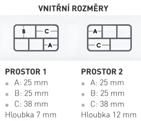 VERSUS Krabička VS 355SD / Rybářské potřeby / 9,7 × 6,4 × 2,5 cm