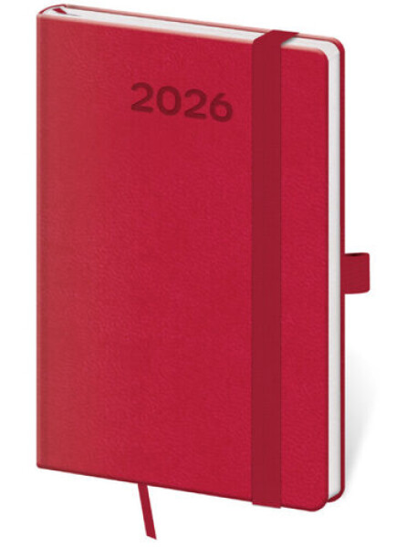 Diář 2026 týdenní kapesní Print Pop - malinová