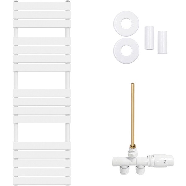 CERANO Koupelnový radiátorový set Claude - ústřední vytápění - boční jednobodové připojení - 767W - bílá matná - 1600x500 mm