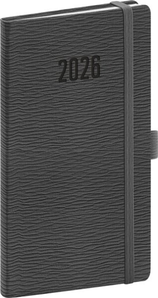 Kapesní diář Rivoli 2026, šedý