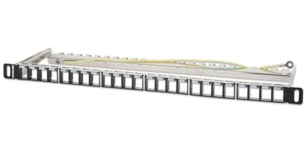 Intellinet 721011 / Patch panel / 19” / 24 portů / stíněný / neosazený / 0,5U (721011)