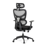 Kancelářská židle, šedá síťovina, černý plast, kolečka na tvrdé podlahy