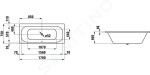 Laufen - Solutions Vana, 1700x750 mm, bílá H2235300000001