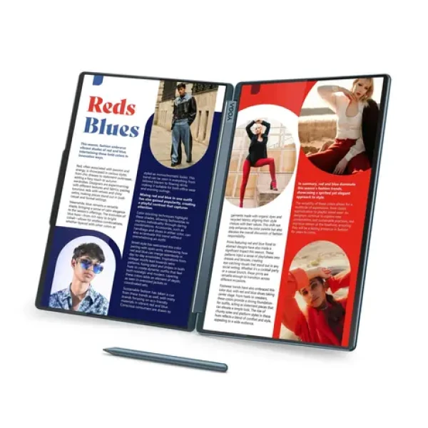 Lenovo Yoga Book 9 14IAH10 modro-zelená / 2x14" 2.8K T / Core Ultra 7 255H / 32GB / 1TB SSD / Intel Arc 140T / W11H (83KJ0027CK)