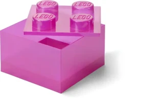 LEGO® Storage 40090801 Brick 4 světle růžová, průhledná / Úložný box / 250 x 180 x 250 mm (40090801)