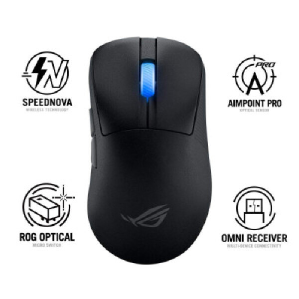 ASUS myš ROG Keris II Ace, bezdrátová herní myš, černá EDF_1663043