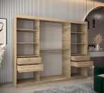 Šatní skříň Abi Y0 Barva korpusu: Dub artisan, Rozměry: 120 cm, Dveře: Černá