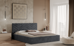 FRONTI Postel TRIEST 160x200 tmavěšedá s úložným prostorem