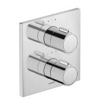 DURAVIT - Termostatická baterie pod omítku, pro 2 spotřebiče, s tělesem, chrom TH4200007010