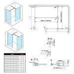 POLYSAN - ESCA sklo Marron 1200x2100 ES1512