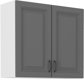 Horní skříňka Stilo 80 G-72 2F Barva korpusu: Bílá, Barva dvířek: Dust Grey