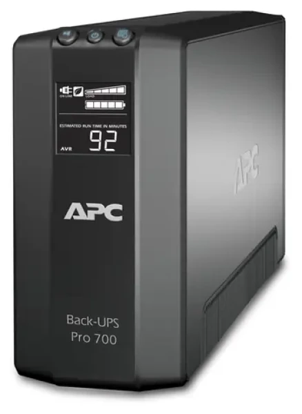 APC Back-UPS RS 700 LCD černá / Záložní zdroj / 420 W / Master Control / 6 zásuvek / 2x RJ-45 (BR700G)