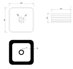 INVENA - Umyvadlo na desku AKTE , 38 cm CE-54-K01-C