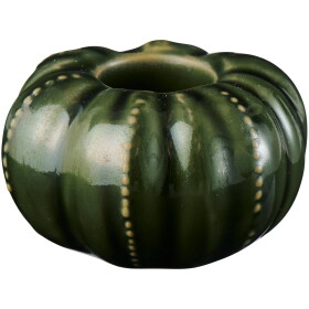 Ib Laursen Keramický svícen Pumpkin Green, zelená barva, keramika