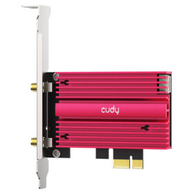 Cudy AX5400 síťová karta s anténou / PCI-E karta / Tri-Band / 2.4 Ghz 574Mbps / 5 Ghz 2400Mbps / Bluetooth (WE4000)