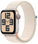 Apple Watch SE (2023) GPS+Cellular 40mm Hvězdně bílé hliníkové tělo - Hvězdně bílý provlékací řemínek (MRG43)