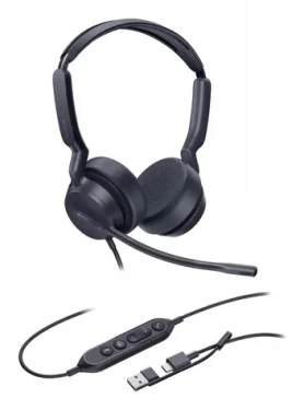 Yealink UH42 Dual (MS Teams) černá / Stereo náhlavní souprava / mikrofon / USB-C USB-A / kabel 2,15 m (1308195)