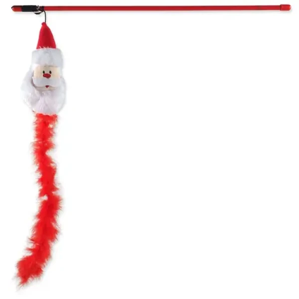 MAGIC CAT Škádlítko Winter Tale Santa Claus / Hračka pro kočky / visací / plyšové / 46,5 cm (453-857606)