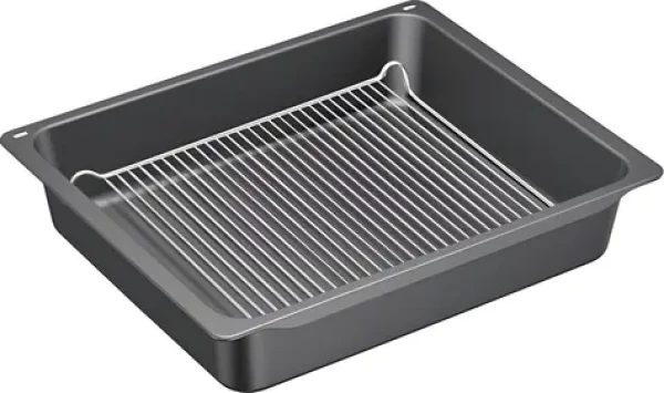 Bosch HEZ633070 antracitová / Pánev s roštem / smaltovaná / do 300 °C / 2dílná sada (HEZ633070)