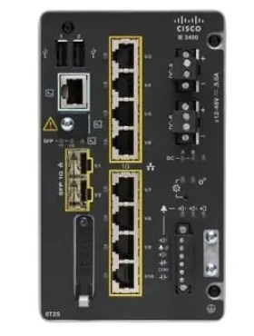 Cisco Catalyst IE3400 / Průmyslový switch / 8x GbE RJ-45 / 2x GbE SFP / Modulární / Network Essentials (IE-3400-8T2S-E)