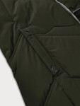 Dámská zimní plus size bunda v khaki barvě s kapucí S'west (B8300-11) odstíny zelené 54