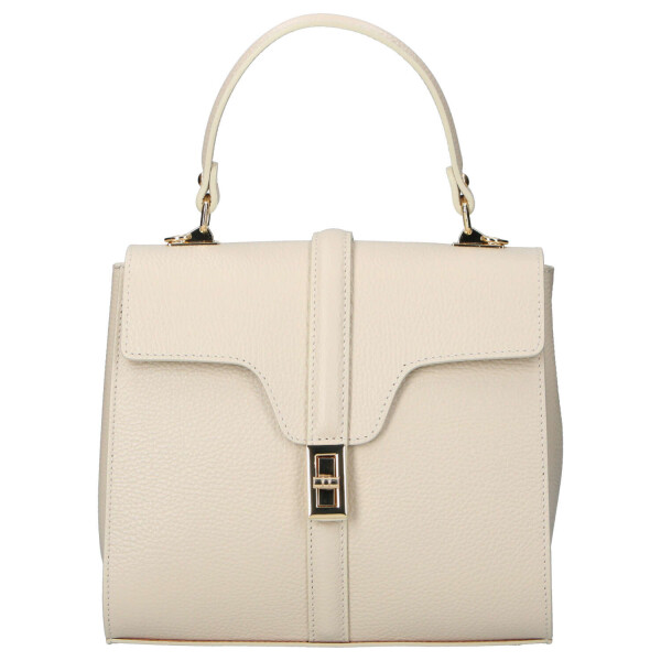 Elegantní dámská kožená kabelka do ruky Alina, béžová