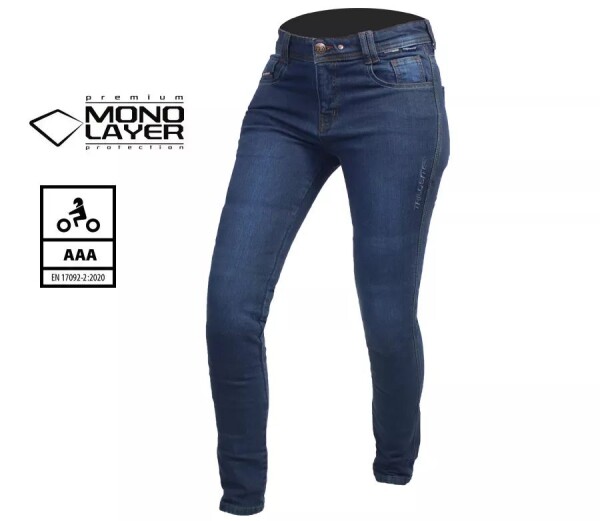 Dámské džíny Trilobite Uptown skinny fit monolayer Aaa blue - 32 / modrá
