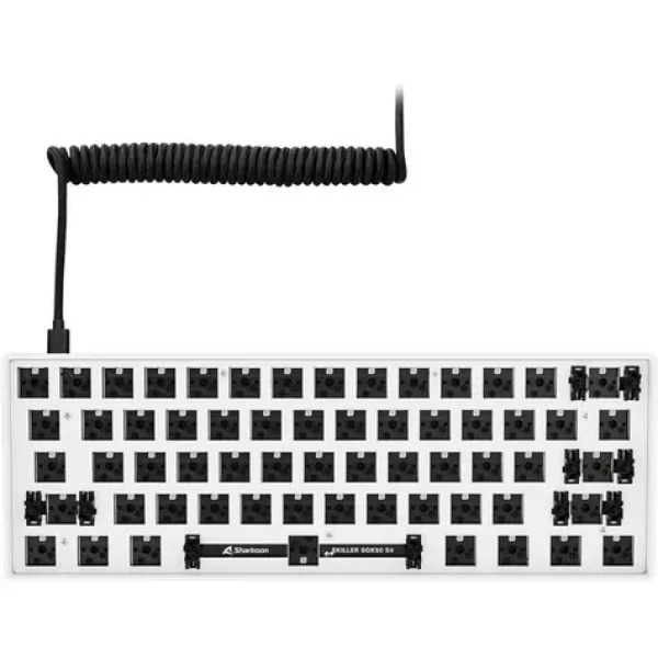 Sharkoon SKILLER SGK50 S4 Barebone bílá / Tělo klávesnice / formát 60% / ANSI Layout (4044951038893)