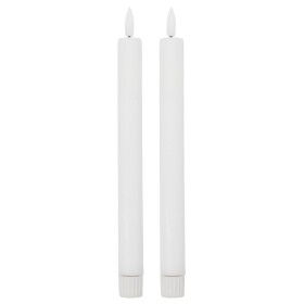 House Doctor Vosková LED svíčka White 24,5 cm – set 2 ks, bílá barva, plast, vosk