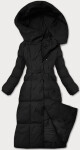 Černá dámská zimní bunda s páskem J Style (5M3227-392) odstíny černé XL (42)