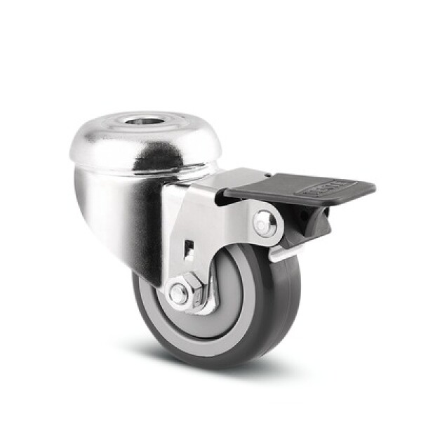 Tente Přístrojové kolečko 50 mm, otočné s brzdou, kuličkové ložisko 1787
