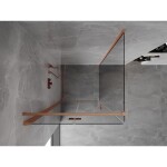 MEXEN/S - Mist-F sprchový kout skládací dveře levá 120 x 120, transparent, měď kartáčovaná 8A6T-120-120-65-00-L