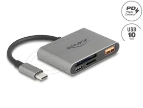 DeLock 91016 / Čtečka paměťových karet / USB-C / USB 3.2 Gen 2 / SD, microSD (91016)