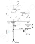 IDEAL STANDARD - Cerabase Bidetová baterie s výpustí, chrom BC840AA