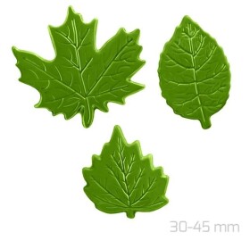 Barbara Luijckx sp. z o. o. Dekorace čokoládová Zelené lístky 12 ks