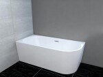 HOPA - Volně stojící vana LUXURY bílá, se štěrbinovým přepadem - Barva sifonu - Chrom, Rozměr vany - 170 × 80 Způsob provedení - Levé VANAVN170L