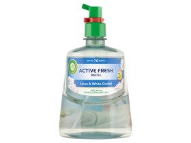 Air Wick Active Fresh náplň na vodní bázi do automatického difuzéru prádlo a bílá orchidej 228 ml