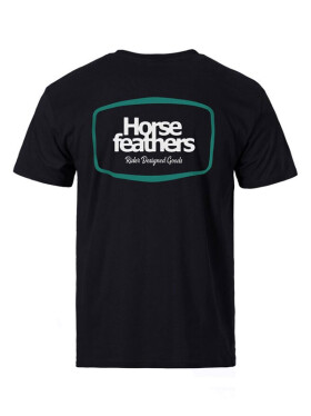 Horsefeathers BRONCO black pánské tričko krátkým rukávem