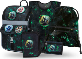 5 SET Zippy Draci: aktovka, penál, sáček, zástěra, peněženka