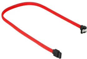 Sharkoon SATA III červená / Datový kabel / úhlový 90° / 60 cm / 6 Gbit/s (4044951016556)