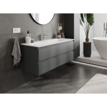MEXEN/S - Orio koupelnová skříňka 120 cm s umyvadlem Vela, 2 zásuvky, grafit mat/bílá mat 91A10-12047-2-BFF66-W23M01