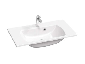 RAVAK - Classic Slim Umyvadlo 80x45 cm, s přepadem, s otvorem pro baterii, bílá XJX01180001