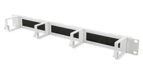 Digitus 19" panel pro správu kabelů šedý / Rack příslušenství / 1U / kartáčový design / 4x kabelový držák (DN-97662)