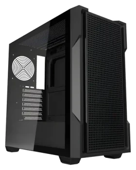 DarkFlash DS900 Mesh černá / ATX / bez ventilátorů / 2x USB-A / průhledná bočnice / bez zdroje (DS900 Mesh_Black)