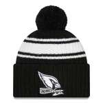 New Era Pánská zimní čepice Arizona Cardinals NFL Official 2022 Sideline Sport Knit Black & White