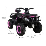 Mamido Dětská elektrická čtyřkolka XT-Speed 4x80W 24V růžová