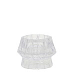 Chic Antique Svícen Clear Grooves, čirá barva, sklo