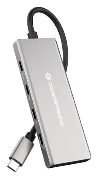 Conceptronic HUBBIES17G šedá / USB hub / 7 portů / USB 3.2 Gen 2 / 10 Gbps (HUBBIES17G)
