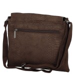 Dámská crossbody kabelka s hadím vzorem Geina, tmavě hnědá