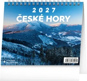 NOTIQUE Stolní kalendář České hory 2027 / 16,5 x 13 cm